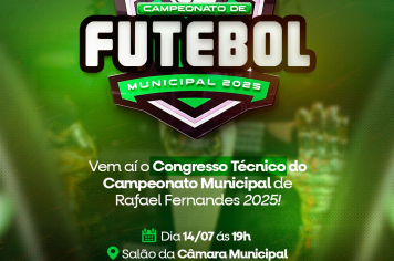 Vem aí o Campeonato Municipal de Futebol de Rafael Fernandes, edição 2025