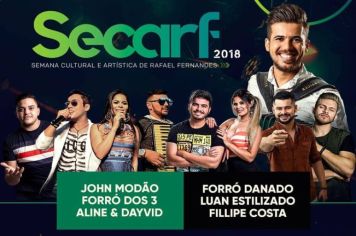 Prefeitura divulga Programação da SECARF 2018