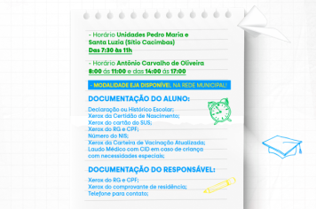 Campanha de Matrículas 2025 da rede municipal de ensino de Rafael Fernandes!