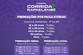 1ª Corrida Rafaelense, confira a premiação!