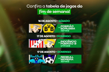 Confira a tabela de jogos do Campeonato Municipal de Futebol de Rafael Fernandes para esse final de semana