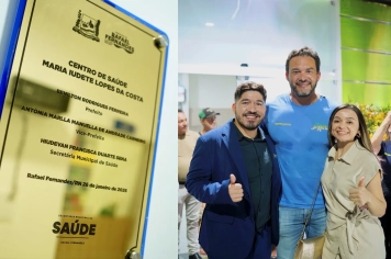 A Prefeitura de Rafael Fernandes, através da Secretaria Municipal de Saúde, realizou a inauguração do novo Centro de Saúde Maria Iudete Lopes da Costa.