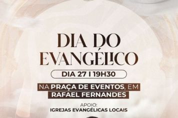 Prefeitura irá promover show com a cantora gospel Rayanne Vanessa, em comemoração ao dia do Evangélico em Rafael Fernandes