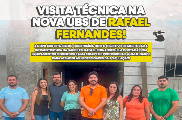 Prefeito Benilton Anastácio visita obra da nova UBS de Rafael Fernandes 