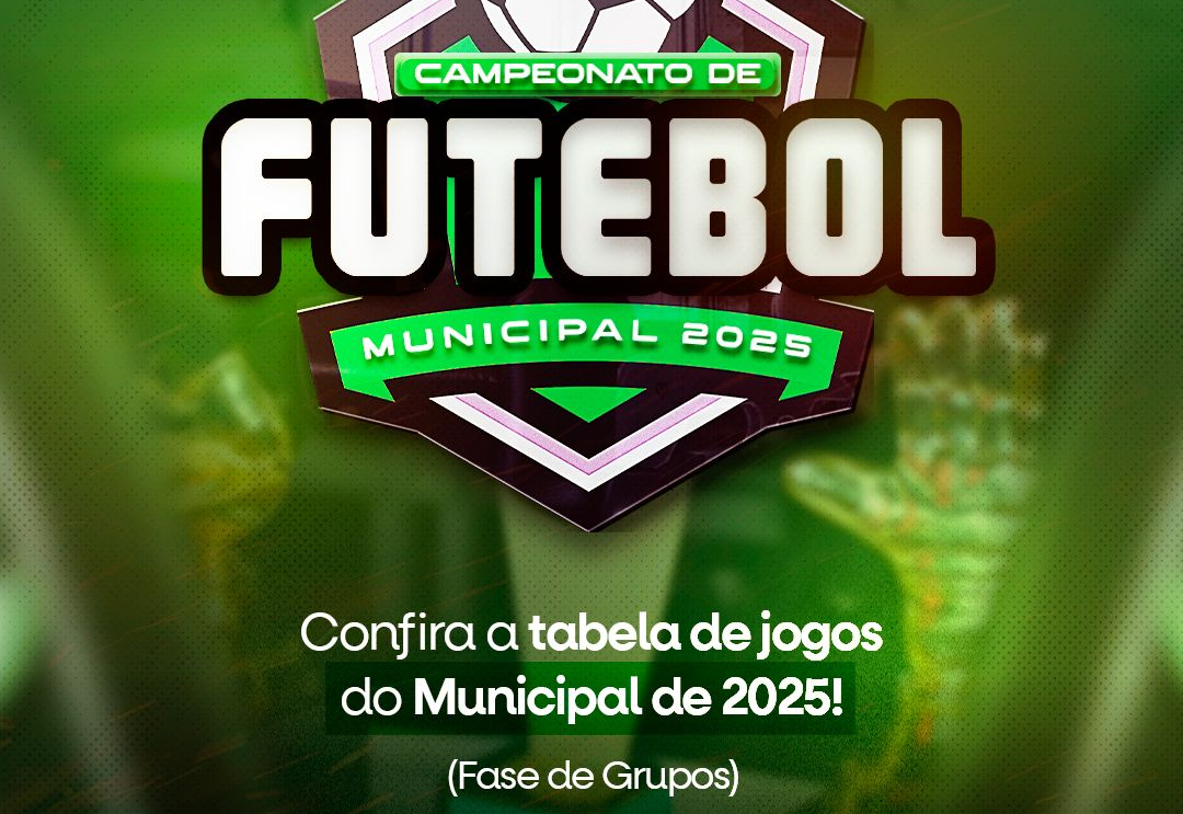 Confira a tabela de jogos da fase de grupos, do Campeonato Municipal de Futebol de Rafael Fernandes, edição 2025.