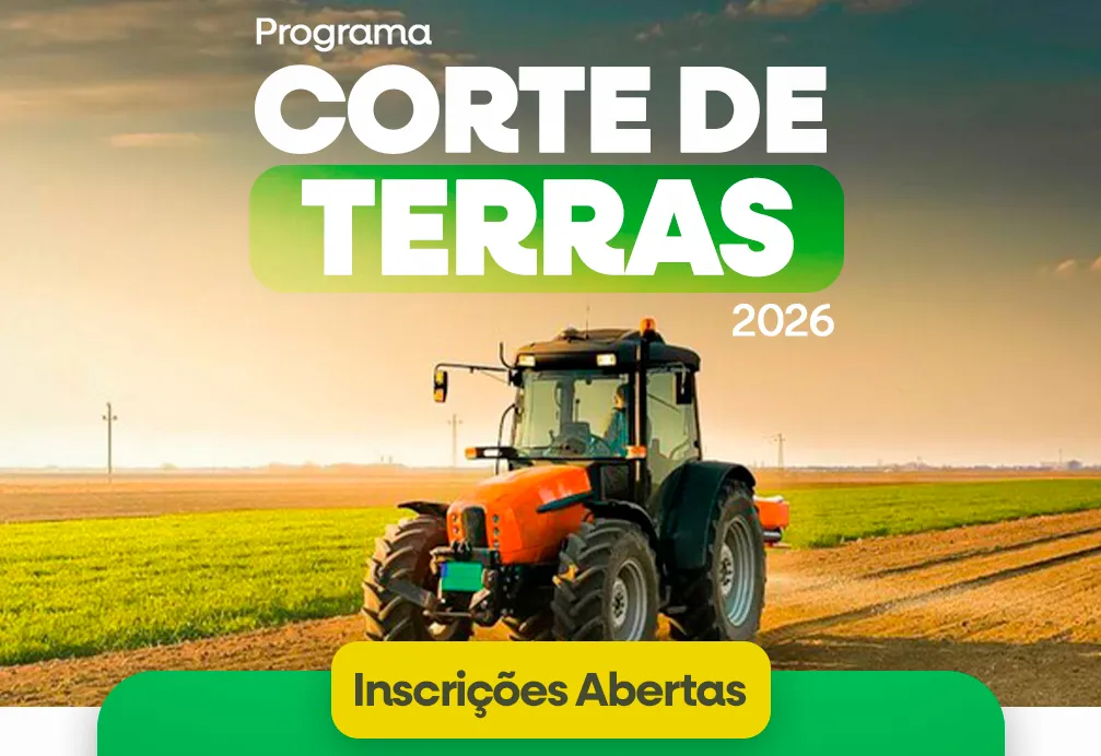 Secretaria de Agricultura abrirá inscrições a partir do dia 24, para o Programa de Corte de Terras 2026