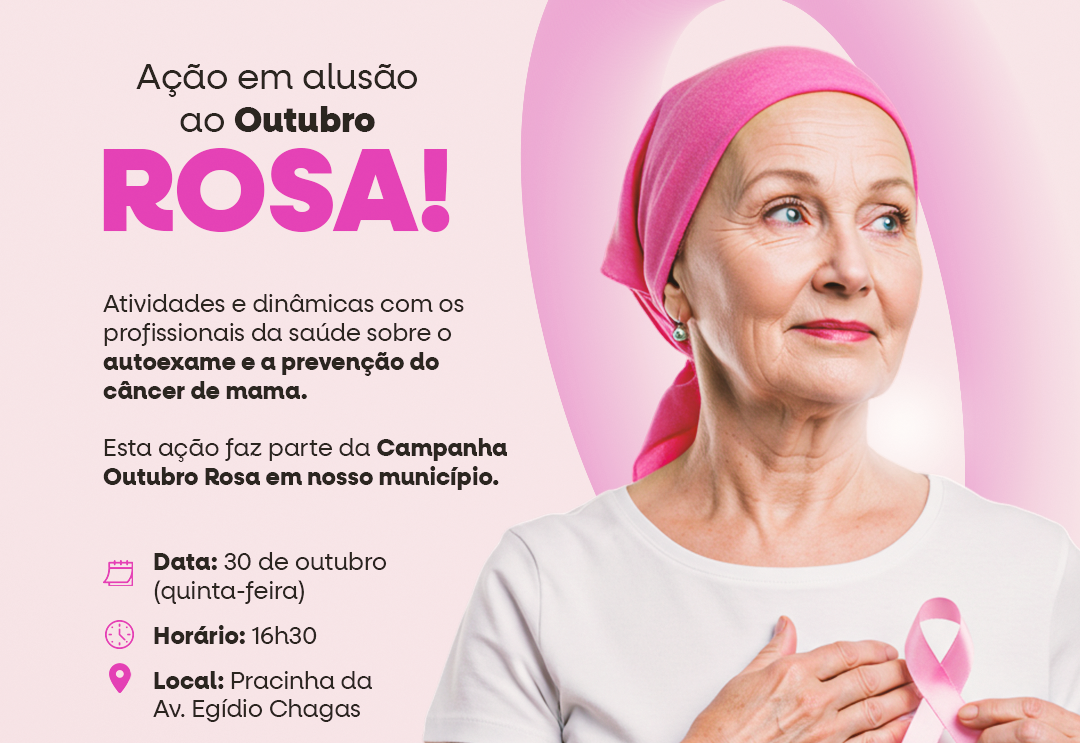 Secretaria de Saúde realizará Ação em alusão ao Outubro Rosa 