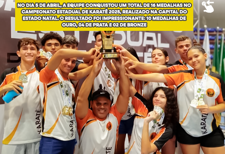Equipe de Karatê de Rafael Fernandes conquista 16 medalhas e se consagra Campeã Estadual em Natal